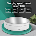Miniatyrbillede 2 af 5: Elektrisk roterende displaystativ spejl 360 grader drejeskive smykker holder batteri/USB strøm til fotografering