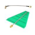 Pikkukuva 2 / 5: 1,35 GHz - 9,5 GHz 8x10 cm UWB Ultra Wideband Log-periodisen Antenni 5-6 dB 15 W SMA-naaras Adapteri