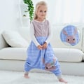 Miniatyrbillede 3 af 5: PPIAO Børne Sovepose Med Ben Varme Bløde Pyjamas, Pige Dreng Vinter Sovepose Jumpsuit Uden Ærmer Sovepose Med Fødders Flanel Pyjamas