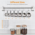 Miniatyrbilde 2 av 5: Målekopper Sett med 7: 18/8 Rustfritt Stål Kjøkkenkopp med Bredt Håndtak for Tørre og Flytende Ingredienser, 30ml, 60ml, 80ml, 120ml, 160ml, 180ml, 240ml
