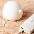 Miniatyrbild 5 av 5: Söt bön-anka LED-nattlampa, uppladdningsbar tecknad silikon sovrumslampa, touchsensor timing sänglampa för barn gåva