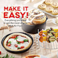 Miniatyrbilde 2 av 5: 4 stk Luftfrityr Tilbehør 6 tommer Passer til Luftfrityr 2.3-3.2qt Bakekurv Pizzaplate Grillgryte K