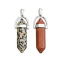 Miniatyrbillede 2 af 5: 24 stk. Tilfældige Farver Healing Krystal Naturlig Chakra Kvarts Sten Charms Sekskantet Ædelsten Bulk