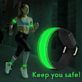 Miniatyrbillede 5 af 5: PIAO Genopladeligt LED Armbånd, Jogging Lysbælte, Løbe Sikkerhedslygter, Børns Reflektor og Blinkende og Statisk LED Funktion (4 stk)