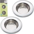 Miniatyrbilde 1 av 4: 2 stk Mini Baderom Avløpsfilter - Rustfritt Stål, Liten Bred Kant 2,2\" Diameter