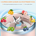 Miniatyrbillede 3 af 5: Mini Juicer USB Bærbar Blender Lille Elektrisk Juicer Pink Kompakt Rejsedesign