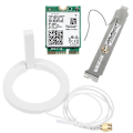 Miniatyrbillede 3 af 5: Til 9461NGW WiFi-kort+Baffle+Antenne Kit AC 9461 2.4G/5G 802.11AC M2 Key E CNVI Bluetooth 5.0 Trådløs Adapter