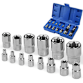 Pikkukuva 1 / 5: 14 kpl naisten Torx E4 - E24 -hylsysäätöä 1/4\", 1/2\", 3/8\"