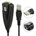 Pikkukuva 2 / 3: Usb 2.0 - 3,5 mm:n mikrofoniliitäntään / kuulokeliitäntään ulkoinen 7.1-kanavainen äänikortti Uusi