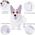 Pikkukuva 4 / 5: Sulo puutarhan kukkaruukku lehmän koiran istutuskone, lehmän corgi pomeranian vuohen puutarharuukut, pvc-kukkaruukku puutarhan kodin sisustus