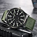 Miniatyrbild 4 av 6: TopLLC Herrklocka Mode Armbandsur Män Pojke Rund Urtavla Nylonrem Militär Datum Kvarts Armbandsur Presentklocka för Män