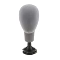 Miniatyrbillede 1 af 5: Flocking Skum Mannequin Hoved Model Foto Props Voksen Mannequin Hoved Form Parykker Briller Hat Display Holder Grå