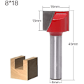 Miniatyrbillede 3 af 4: Routerbit til bundrensning Træbearbejdningsrouterbit 8 mm skaft 8 mm bit Flush skaft Trim hængsler