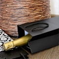 Miniatyrbillede 5 af 5: 10 flaskeposer gaveposer til vin, prosecco og champagne 40 x 12 x 9 cm - sølvglas