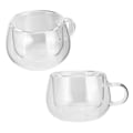 Miniatyrbillede 5 af 5: Dobbeltlags Glas Kaffe Kops med Håndtag - 150ml Transparent Kop til Hjemmet og Køkkenet, Fødselsdagsgave