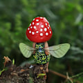 Miniatyrbillede 2 af 5: En sovende fe have statue, lille sovende svampe fe statue, sovende fe baby svampe fe statue, hjem have kontor dekoration