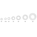 Miniatyrbillede 4 af 4: Nylon Plastskive Flad Pakning Ring Sæt 350stk M2/M2.5/M3/M4/M5/M6/M8