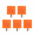 Miniatyrbillede 1 af 5: 5 Pak LED Blinkrelais DC 12V 2 Pins Justerbar Elektronisk Blinkrelais til Motorcykel LED Blinklys Pære Ultra Blinkende