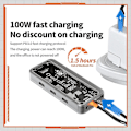 Miniatyrbild 5 av 5: 10-i-1 USB-C Hub-adapter, USB-C Laptop-dockningsstation för dubbla bildskärmar, USB 3.0 2.0-portar, 100W PD