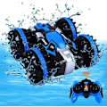 Pikkukuva 1 / 5: Leikkikalut pojille 5-10-vuotiaille lapsille Rc-auto 2.4 Ghz Rc-vene Vedenkestävä Rc-monsteri-auto Stunt-auto 4wd Rc-auto Pojat Tytöt Syntymäpäivälahja Kaikki maastot Vesi Ranta P