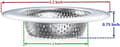 Miniatyrbilde 3 av 4: 2 stk Mini Baderom Avløpsfilter - Rustfritt Stål, Liten Bred Kant 2,2\" Diameter