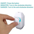 Miniatyrbilde 5 av 5: LED-dimmer, 3-100 Watt Rotasjonsdimmer for Dimming av LED-lys, På/Av, 220-240V, Trailing Edge Dimmer, CE-sertifisert, Transformatorer med Halogenlamper, Hvit, Uten N