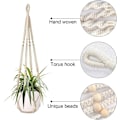 Miniatyrbild 5 av 5: Set med 2 Macrame Hängande Korgar Bomullsrep Hängande Korg Blomkruka Växtställ Hängare För Inomhus Utomhus Tak