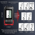 Miniatyrbillede 2 af 5: 4 i 1 cykelforlygte med LCD-display hastighedsmåler og horn USB genopladelig cykelcomputer til O