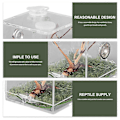 Miniatyrbilde 2 av 4: Sneglet terrarium Slange terrarium Tank Edderkopp matingboks Reptil matingboks Edderkopp avlsboks