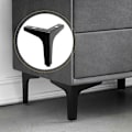 Miniatyrbillede 2 af 4: 4x Metal Møbelben Trekantform Moderne Stil TV Stand Sofa Skænk Skab Bord Seng Skrivebord DIY, 100mm Mat Sort Finish