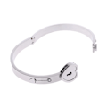 Miniatyrbillede 4 af 5: Par til Titanium Stål Lås Armbånd & Til Nøgle Vedhæng Halskæde Kærlighedssæt Gave