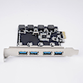 Miniatyrbillede 2 af 4: Pnu-4u Pci-e Til Usb3.0 Desktop Udvidelseskort Overførsel 4-port Ny