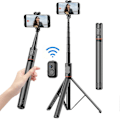 Miniatyrbillede 1 af 5: Selfie stick Bluetooth selfie stick tripod hoved Bluetooth fjernbetjening bærbar kompakt