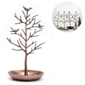 Miniatyrbillede 1 af 5: PIAO Lille Fugle Træ Smykke Ørestik Necklace Display Stativ Smykker Opbevaringstårne Alloy Træ Display Stativ