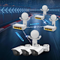 Miniatyrbilde 3 av 5: 4-porters Gigabit POE-utvider Nettverkssvitsj Repeater IEEE802.3af/at PoE-svitsj js