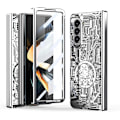 Miniatyrbillede 1 af 5: Plating Clear Case til Samsung Galaxy Z Fold 5 med hængselbeskyttelse, ultra tynd pc fuld kropsbeklædning med indbygget skærmbeskytter