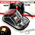 Miniatyrbilde 2 av 4: Universal Motorsykkel Baklys Pæremonteringsplate Blinklys Bakre Baklys Bremsestopplampe For Choppere