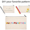 Miniatyrbillede 5 af 5: PIAO 10 Pak Blanke DIY Håndværkstaske Lærred Pen Etui Blanke Makeuptasker - Lærred Blyanttaske Bomuldslærred Kosmetikpose Multifunktionel Rejse Kosmetikpose 8.