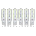 Miniatyrbillede 1 af 5: 6 stk. G9 LED Pærer 7W Dæmpbar 360 Belysning Udskiftningslyspære til Vægskrivebordskablampe Hvidt Lys 110-140V