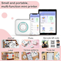Miniatyrbillede 3 af 5: Mini lommestickerprinter, Bluetooth trådløs bærbar mobilprintermaskine termisk printer til noter, memo, foto, lommelabel kvitteringsprinter C