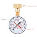 Miniatyrbilde 3 av 5: Mini Vanntrykksmåler Dial-Meter Måler 3/4\" NPT for bar/psi Måling