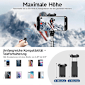 Miniatyrbild 4 av 5: Selfiepinne Bluetooth selfiepinne stativhuvud Bluetooth fjärrkontroll portabel kompakt