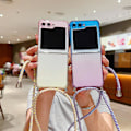 Miniatyrbillede 4 af 5: Z Flip 5 Etui, Gradient Farve Fire Hjørner Stødsikkert Etui Kompatibel Samsung Galaxy Z Flip 5 Med Crossbody Lanyard