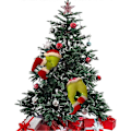 Miniatyrbillede 3 af 5: Julekrans Grinch-krans, julepynt krans dekoration