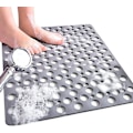 Pikkukuva 1 / 5: Home / Anti-mildew Non-slip Square Shower Mat, 53 X 53cm Non-slip Rubber Bath Mat With Drain Holes, Machine Washable, Gray