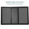 Miniatyrbillede 3 af 5: Fan Støvfilter Mesh Magnetisk Ramme Pvc Pc Computer Kabinet Fan Støv Mesh Dæk Griller Sort -zmd(størrelse:120*120mm 5pak)