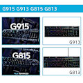 Pikkukuva 2 / 4: Logitech G915 G913 G813 G815 -näppäimistön jalustatuki, musta
