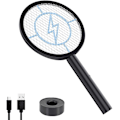 Miniatyrbild 1 av 5: Bug Zapper, Myggdödare, USB Laddningsbar Elektrisk Flugsmällare Racket Zap För Hem, Utomhus, Med 3-lagers Säkerhetsnät