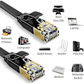 Pikkukuva 5 / 5: Ethernet-kaapeli 20m, Nopea, Cat 7 Litteä Suojattu Internet-kaapeli, Rj45 Lan-kaapeli 20m Musta, 600mhz Gigabit-verkko-kaapeli 20 metriä Yhteensopiva Ca