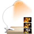 Miniatyrbillede 5 af 5: Genopladelig Trådløs LED Bordlampe, 3 Farver og 3 Dæmpbare, USB Touch Sengelampe med Klemme til Børn, 20 LED'er Fleksibel 360 Bærbar Clip-on Læselampe
